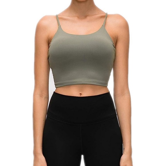 Lemedy Women Padded Sports Bra Fitness Workout Running Shirts Yoga Tank Top - Picture 2 of 7